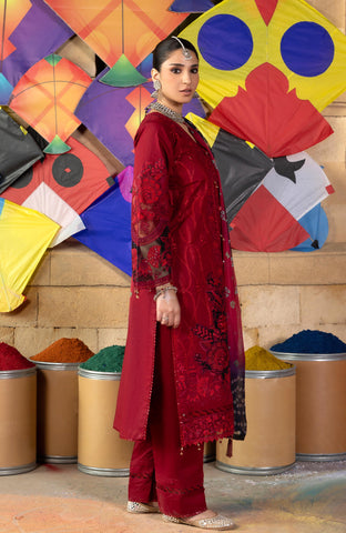 BANDHANI 3 PIECE UNSTITCHED-BTJ-26-09