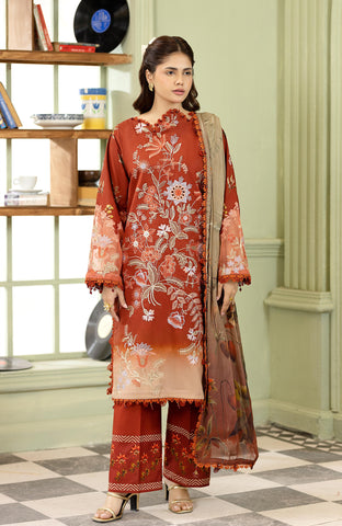 Printkari 3 Piece Unstitched Embroidered-SPK-26-09