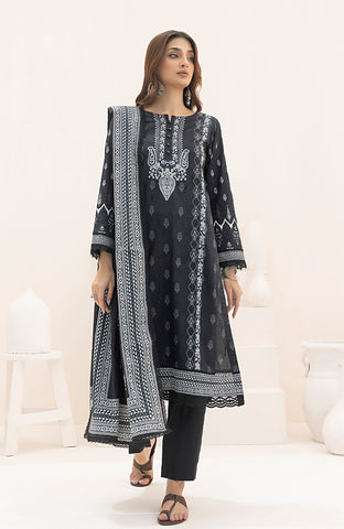 Monochrome Digital Printed - 3 Piece Unstitched-MDL-24-09