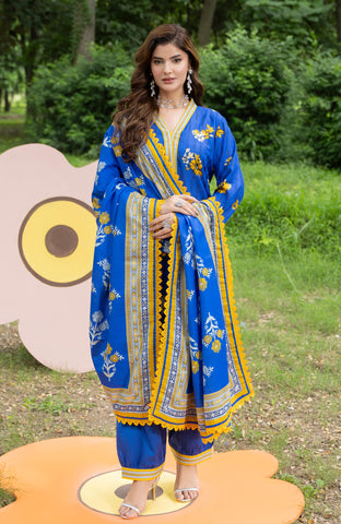 Colors Digital Printed Khaddar Edit 3 Piece-CDK-26-09