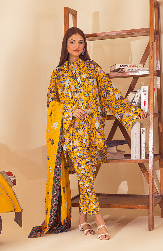 3 PIECE UNSTITCHED PRINTED LAWN-CPP-23-01