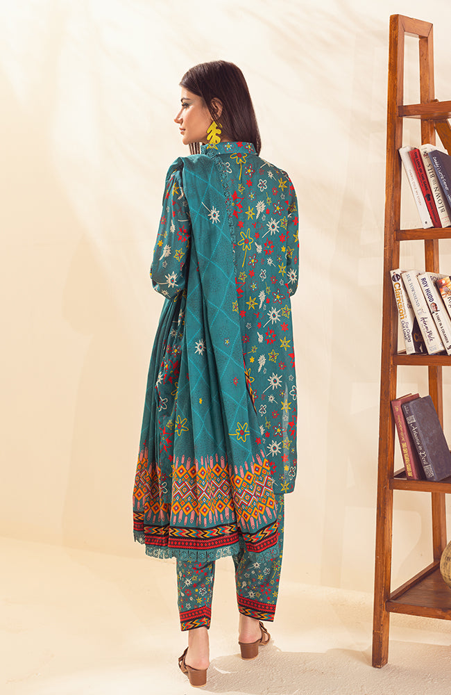 3 PIECE UNSTITCHED PRINTED LAWN-CPP-23-13