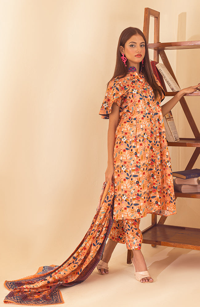 3 PIECE UNSTITCHED PRINTED LAWN-CPP-23-15