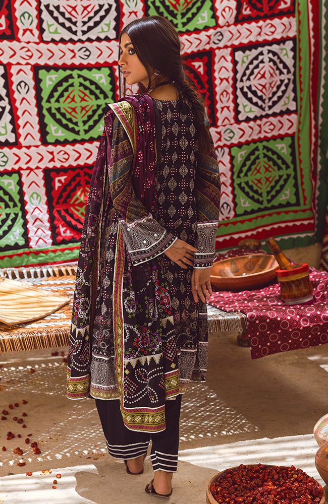 3 PIECE UNSTITCHED PRINTED LAWN-MSH-23-05