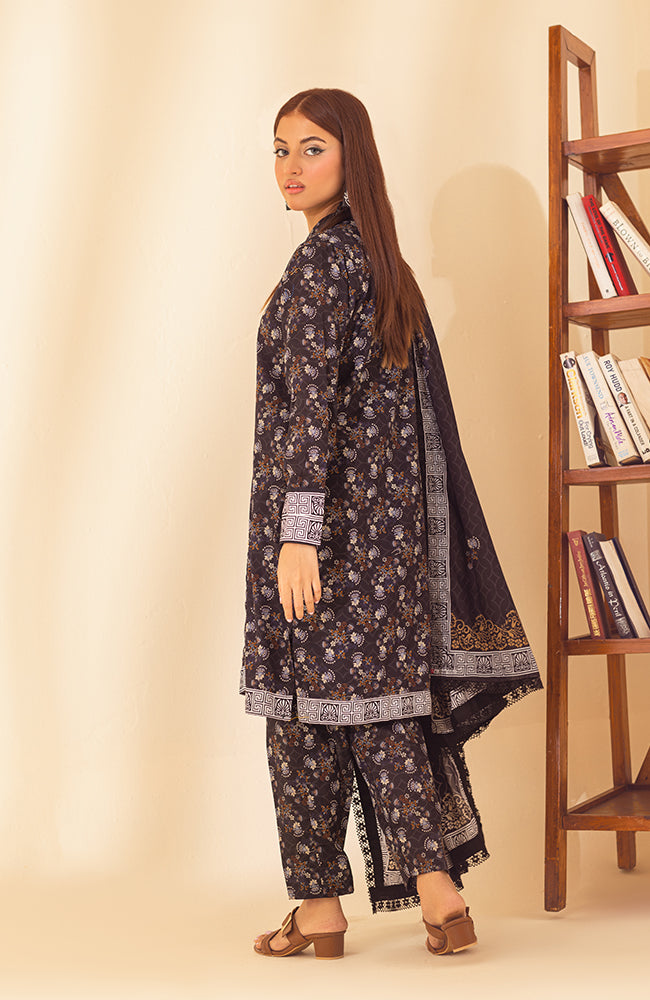 3 PIECE UNSTITCHED PRINTED LAWN-CPP-23-07
